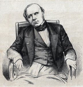 Porträt von Augustin Thierry (1795-1856), französischer Historiker. Gravur von Chevignard in „Le Magasin Pittoresque“ von Edmond Lechevallier Chevignard