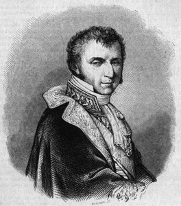 Porträt von Nicolas Francois Mollien (1758-1850), französischer Politiker. Gravur von Chevignard in „Le Magasin Picturesque“ von Edmond Lechevallier Chevignard