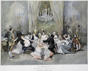 Silvester - Aquarell, von Edmond Morin von Edmond Morin