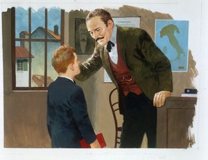 Dankbarkeit, aus Herz, von Edmondo De Amicis, Zeichnung