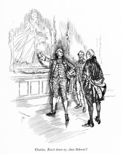 Illustration für Sheridans Die Schule des Skandals (Stich) von Edmund Joseph (after) Sullivan