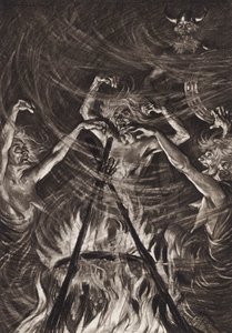 William Shakespeare: Die Tragödie von Macbeth, Akt IV, Szene 1 von Edmund Joseph (after) Sullivan