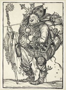 Herr Michel ADC, zum Kronprinzen bei seiner Rückkehr aus dem Gelobten Land, Illustration aus The Kaiser