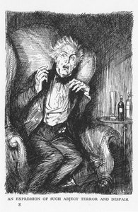 Szene aus Der seltsame Fall des Dr. Jekyll und Mr. Hyde von Robert Louis Stevenson, 1927 von Edmund Joseph Sullivan