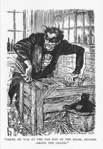 Szene aus Der seltsame Fall des Dr. Jekyll und Mr. Hyde von Robert Louis Stevenson, 1927 von Edmund Joseph Sullivan