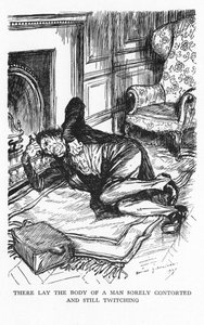 Szene aus Der seltsame Fall des Dr. Jekyll und Mr. Hyde von Robert Louis Stevenson, 1927 von Edmund Joseph Sullivan