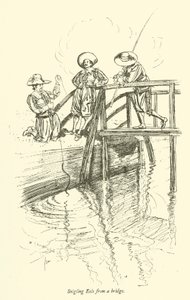Aale vom Steg aus angeln von Edmund Joseph after Sullivan