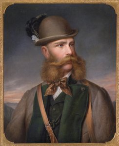 Porträt von Franz Joseph I. von Österreich in Jagdkleidung, 1877