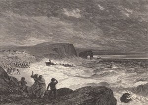 Das Rettungsboot an Land ziehen