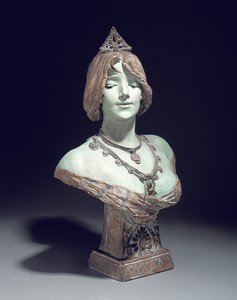Büste modelliert als Sarah Bernhardt, Weltausstellung, Paris von Edouard (after) Drouot