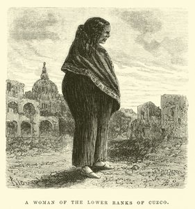 Eine Frau der unteren Ränge von Cuzco (Stich)