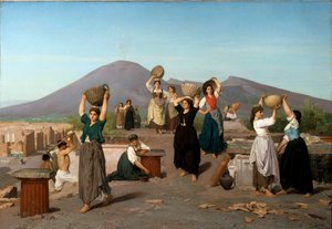 Ausgrabungsszene in Pompeji