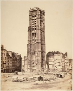 Der Turm Saint-Jacques vor der Restaurierung. 4. Arrondissement, Paris. von Édouard Baldus