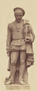 ["Pilon", Statue von Louis Desprez, Dekoration des Louvre, Paris] von Édouard Baldus