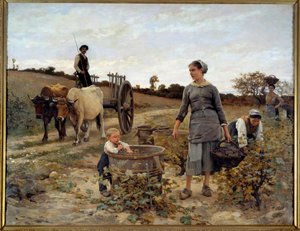 Ecke eines Weinbergs in Languedoc. Gemälde von Edouard Debat Ponsan (1847-1913) 1886