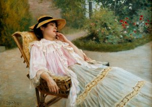 Das Nickerchen von Madame Edouard Debat Ponson auf der Terrasse