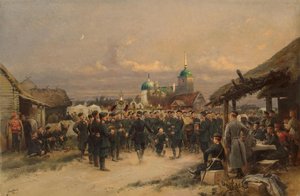 Sänger des 4. Leib-Garde-Imperialen Familien-Schützenbataillons in Zarskoje Selo, 1889 von Jean Baptiste Edouard Detaille