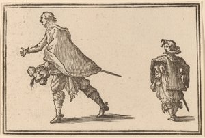 Gentleman und sein Page von Edouard Eckman after Jacques Callot