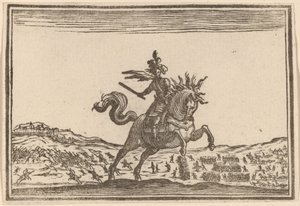 Militärkommandant zu Pferd von Edouard Eckman after Jacques Callot