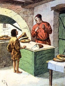 Ein Bäcker im Mittelalter von Edouard Francois Zier