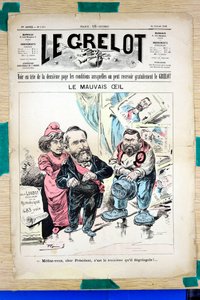 Titelblatt von „Le Grelot“, Satirisch in Farben von Edouard Guillaumin Pepin