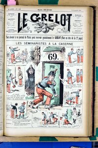 Titelblatt von „Le Grelot“, Nummer 1025, Satirisch in Farben von Edouard Guillaumin Pepin