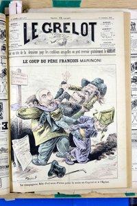 Cover von „Le Grelot“, Nummer 1170, satirisch in Farben von Edouard Guillaumin Pepin