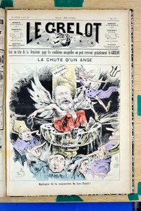 Cover von „Le Grelot“, Nummer 1360, satirisch in Farben von Edouard Guillaumin Pepin