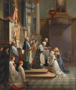 Besuch der Herzogin von Berry in der Kirche Notre Dame de Liesse im April 1819