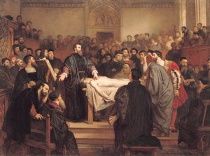 Andreas Vesalius (1514-64) in Padua, 1859 von Edouard Jean Conrad Hamman