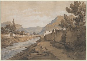 Der Neuve-Fluss am Ende des Dardenne-Tals von Edouard Jean Marie Hostein