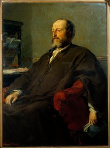 Porträt von Guillaume Victor Augier (1820-1889) Dramatiker Gemälde von Edouard Louis Dubufe (1820-1883) 1877