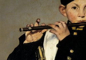 Ein Flötenspieler (Detail) von Édouard Manet