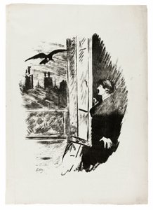 Am Fenster ("Hier öffnete ich den Fensterladen..."), aus Der Rabe (Le Corbeau)