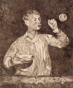 Seifenblasen pustender Junge von Édouard Manet