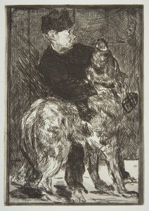Junge und Hund (1862) von Édouard Manet