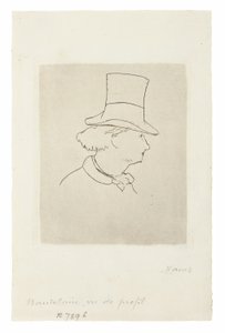 Charles Baudelaire, im Profil II von Édouard Manet