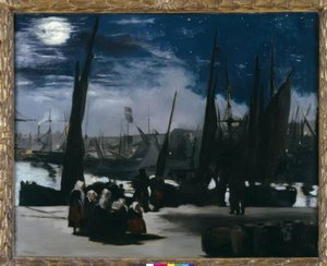Mondschein über dem Hafen von Boulogne von Édouard Manet