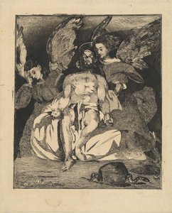 Toter Christus mit Engeln von Édouard Manet