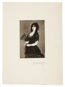 Exotische Blume (Frau in einer Mantilla) von Édouard Manet