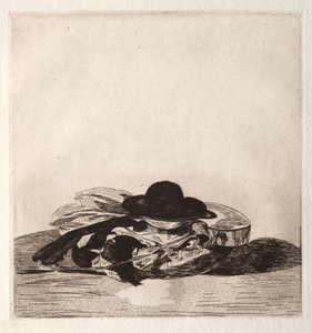Frontispiz für eine Ausgabe von Radierungen: Hut und Gitarre von Édouard Manet