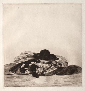 Frontispiz für eine Ausgabe von Radierungen: Hut und Gitarre, 1862 von Édouard Manet