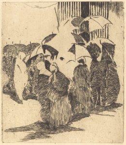 Schlange vor dem Metzgerladen (Queue devant la boucherie) von Édouard Manet