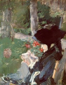 Mme Manet im Garten von Bellevue