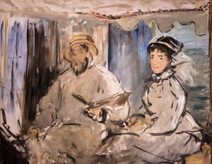 Monet in seinem Atelier von Edouard Manet