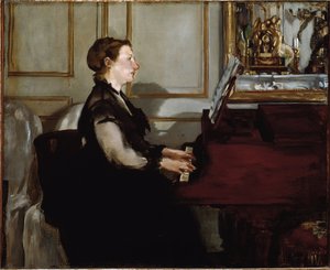 Porträt von Madame Manet (Suzanne Leenhoff) am Klavier von Édouard Manet