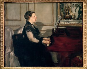 Porträt von Madame Manet am Klavier von Édouard Manet