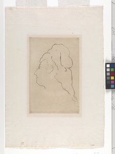 Profil von Eva Gonzales nach links gewandt von Édouard Manet