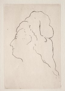 Profil von Eva Gonzales nach links gewandt, ca. 1869 von Édouard Manet