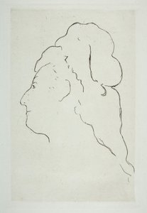 Profil von Eva Gonzales nach links gewandt von Édouard Manet